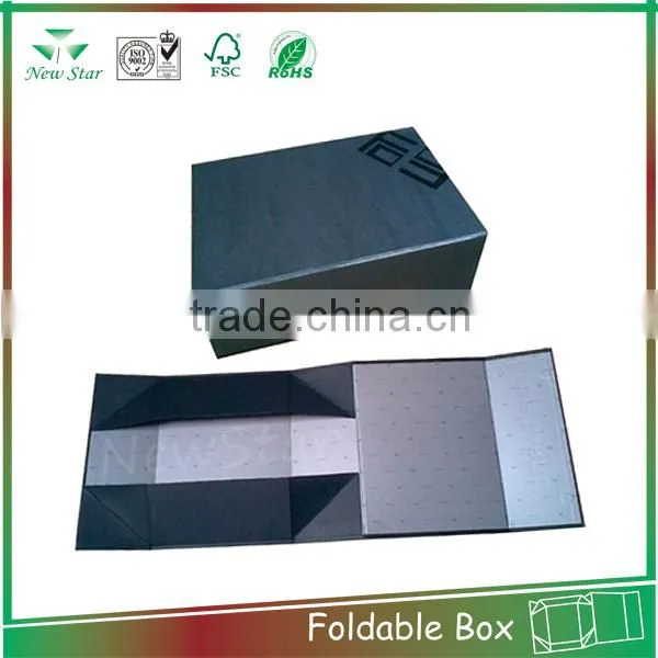 foldable gift paper box, folding box for candy with magnetic closure