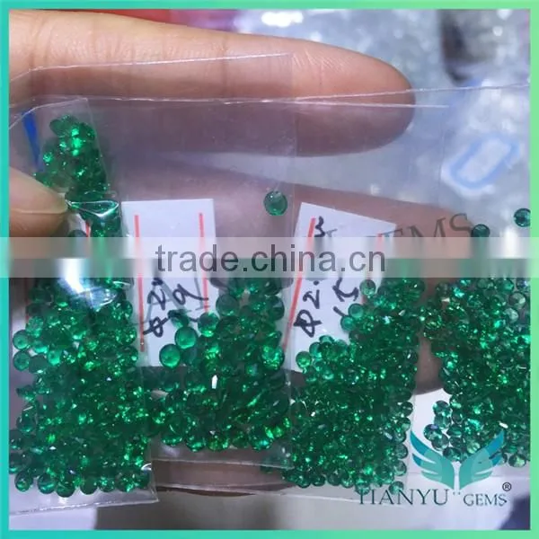 Wholesale blue emerald stone bulk gemstone /rough cut synthetic russian emerald price per carat