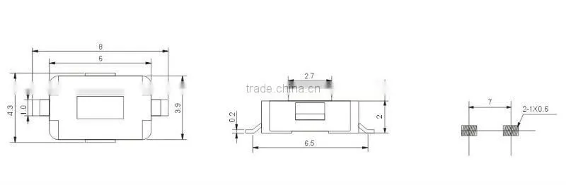 tact switch TS-1107,SMD switch,2 pin power switch