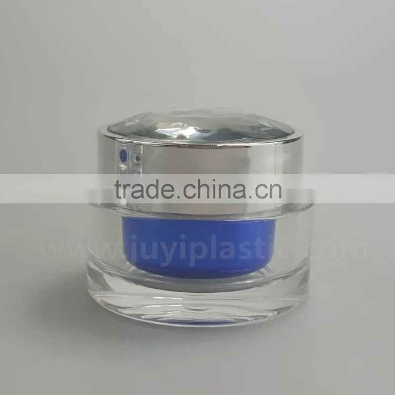 Acrylic plastic type and skin care cream use double wall lotion pump cosmeitc bottles