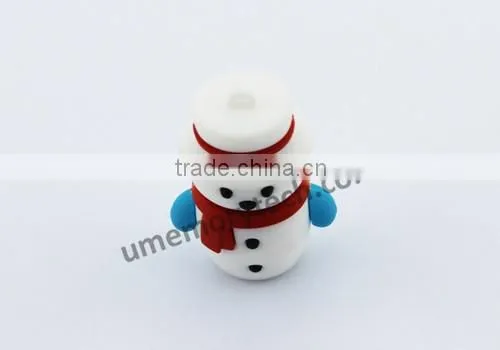 Snowman Style cartoon character USB2.0 flash hard thumbnail drive 128gb