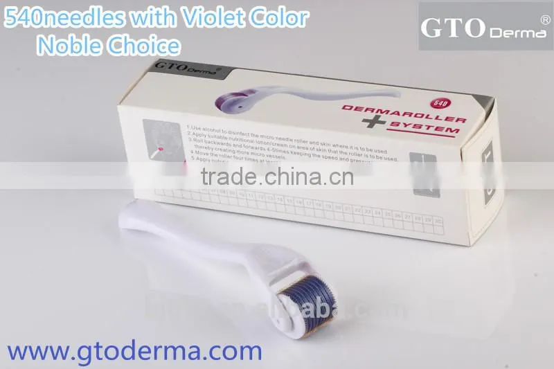 GTO Hot sale 540 count derma roller with CE approval and travel case for price is low