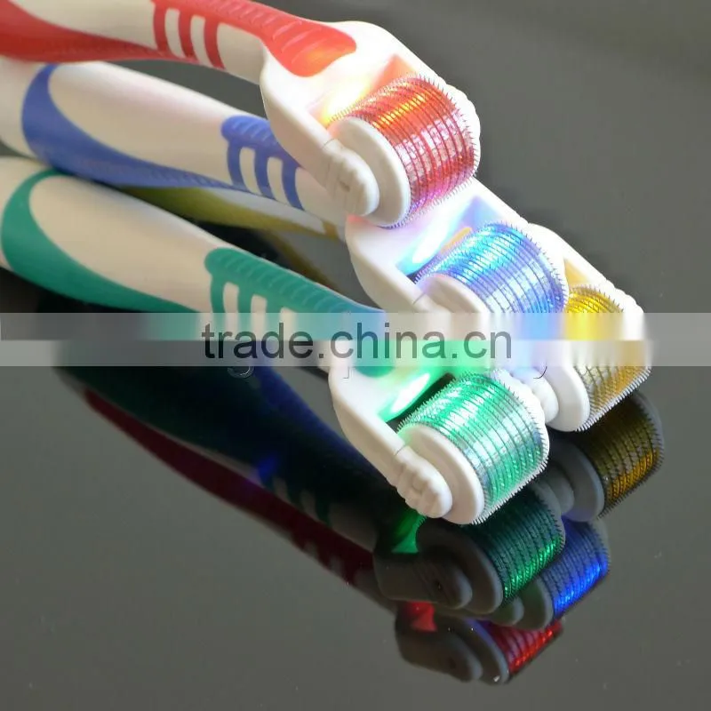 beauty titanium micro needle led derma roller