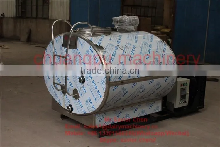 1000L Milk Chiller Tank For Dairy Farm Machinery
