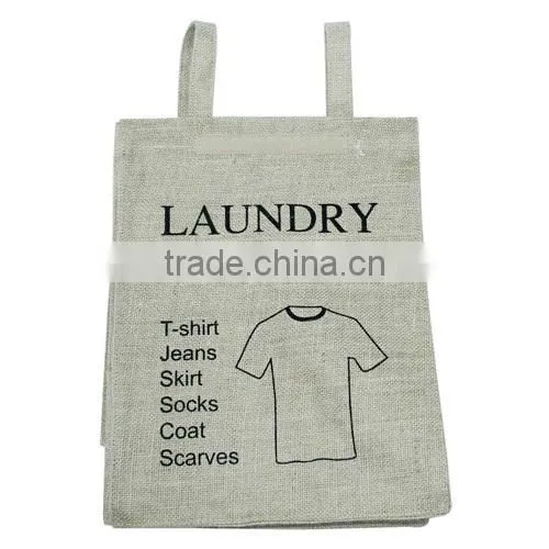 2014 new Korea design flax storage bag,Pure color zakka groceries linen hanging bag(BBHT009)