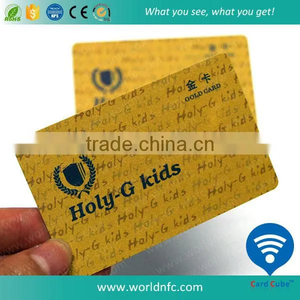 Membership VIP PVC Gold Card