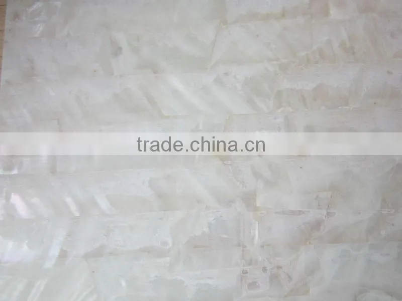 200*200mm customized size white freshwater mop shell veneer