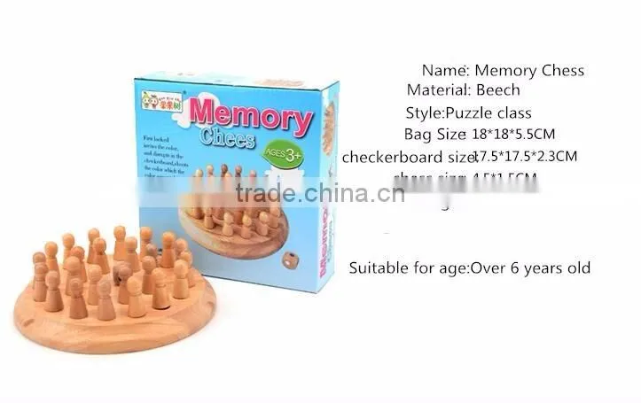OEM custom kids intelligence wooden education toy play chess game
