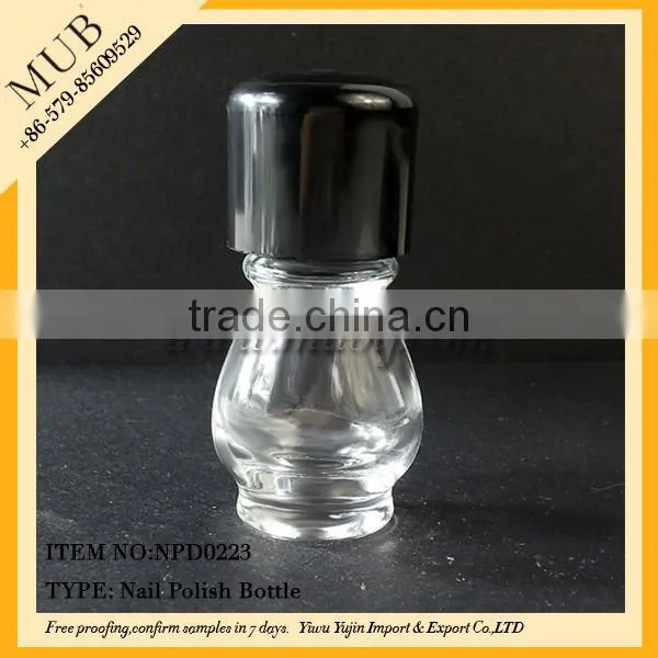 5/10ml glass empty nail polish bottles with different cap type