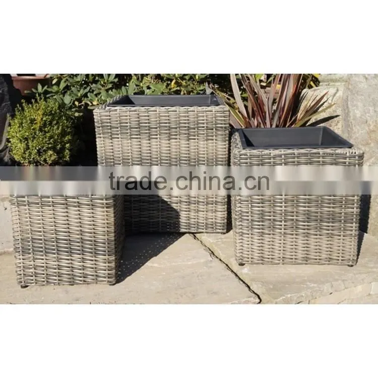 Cebu country style restaurant cafe outdoor decoration rattan wicker flower pots