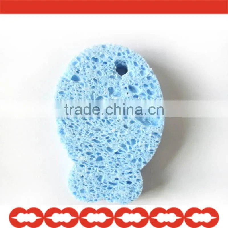 Baby bath sponge with design