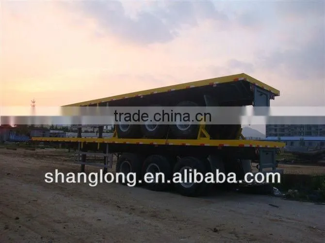 China Manufacturer HOWO 40FT Flatbed Container Semi Trailer