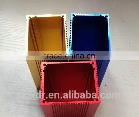 Custom golden Anodizing extruded aluminium enclosure With Side Covers