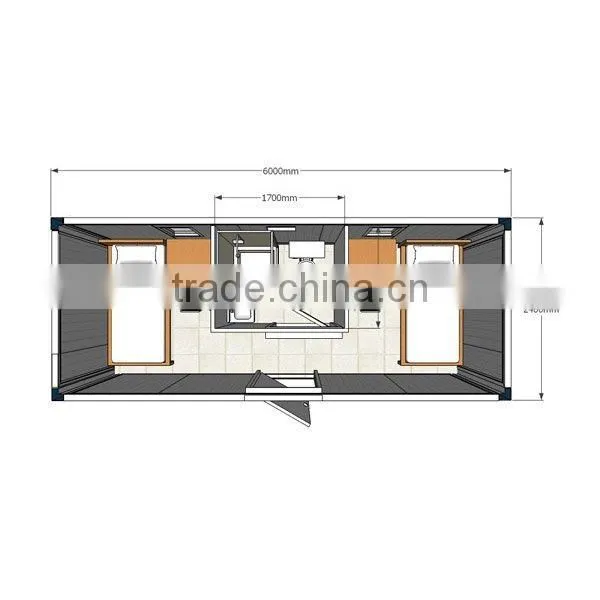 Different function prefab flat pack container house