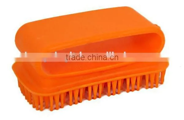 pet products silicone rubber pet brush dog cat sheep pig bath groom brush
