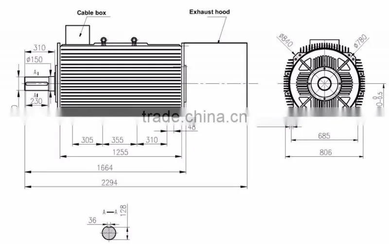 300kw 350RPM Permanent Magnet Generator PMG for Horizontal Wind Turbines