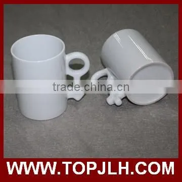 custom logo printing white sublimation ceramic tea mug for transfer printing