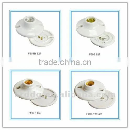 E27 porcelain switch and socket lampholder