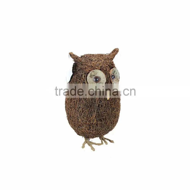 Natural Rattan Woven Bird Shape for Garden Decoration