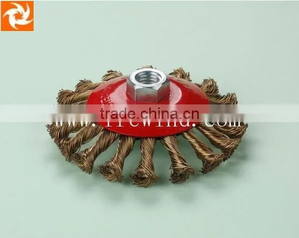 Twist Knot Circular Stainless Steel Wire bevel Brush steel wire brush