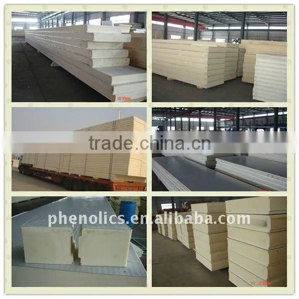 50-200mm PU cold storage board for vegetable,fish,meat