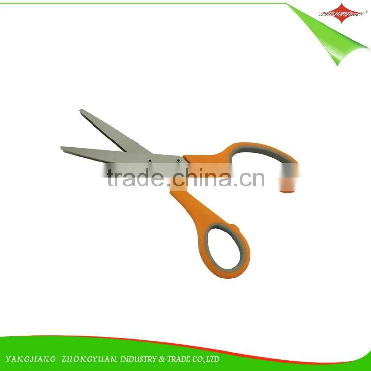 ZY-J8002 Stainless steel 3 blades herb scissors blade kitchen scissors with soft handle