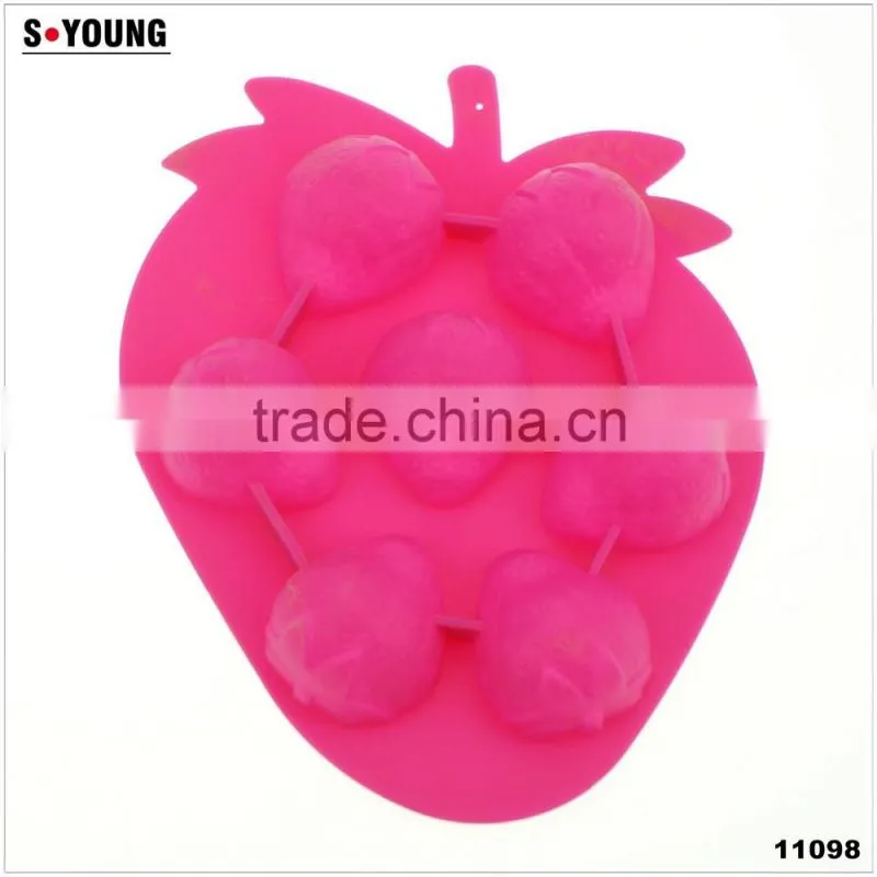 11098 Popular Baking Tools Silicone Strawberry Shape Cake Moulds
