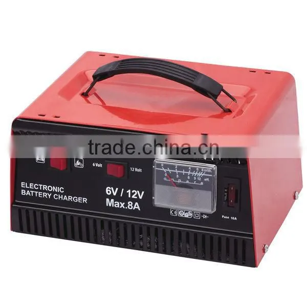 Max Output 8A Portable 6V/12V Car Battery Charger