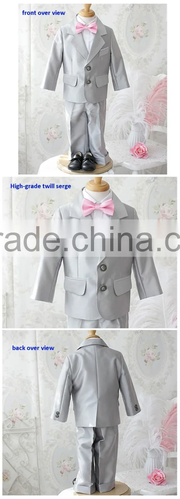 2016 Newest Autumn Flower Children Kids Groom Wedding Suit