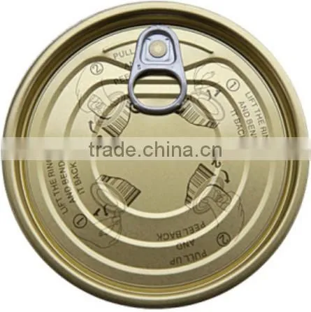 China made Tinplate Full Aperature Easy Open, Tinplate Easy Open End