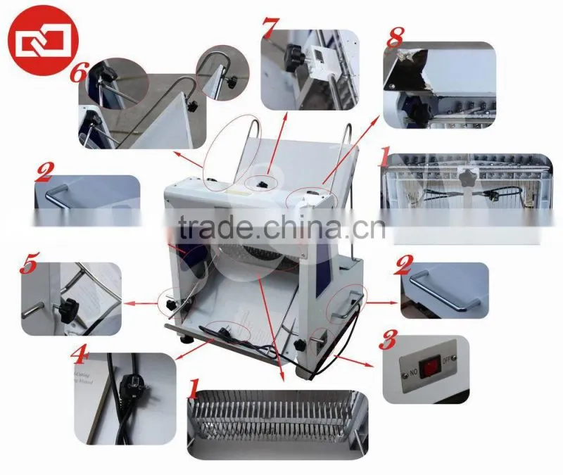 Electrical equipment bread slicing machine