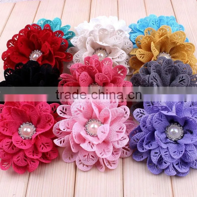 hot sale fabric flower clip for baby girls