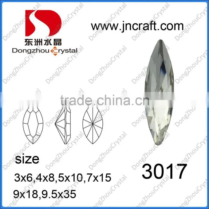Top Quality 9X18MM horse eye shape crystal glass stone from china