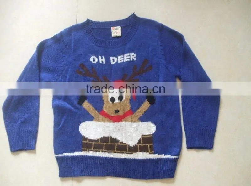 High Quality Unisex knitted Christmas sweaters Christmas Jumpers Ugly sweaters pull over jumper(BKN5335)