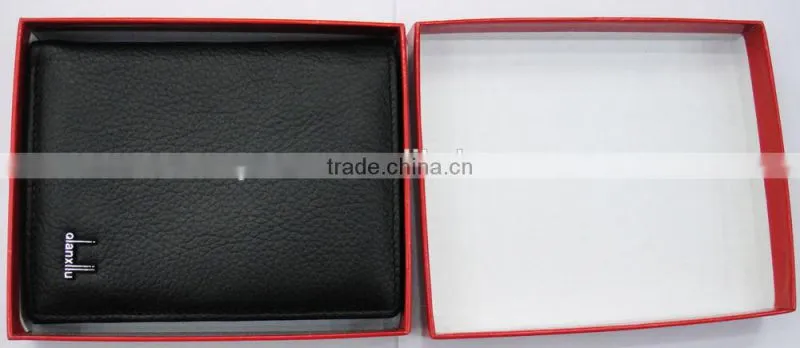 Fashion men cowhide skin purse leather bag for money