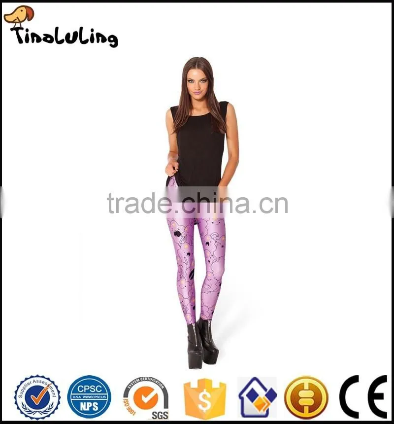 Factory price Sexy tight leggings for women wholesale cartoon leggings printed