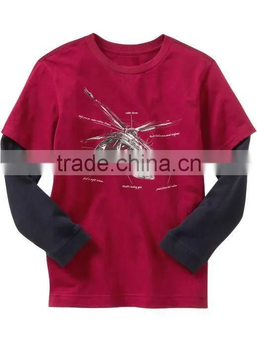 BOYS DIP DYED LONG SLEEVE T SHIRT