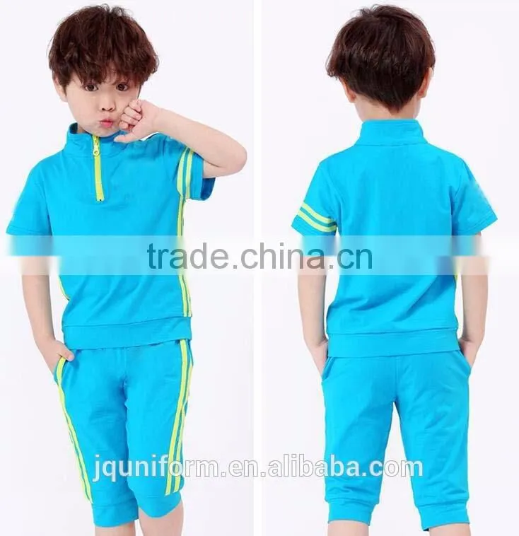 Primary Student Summer School Uniform Kids' Sports PE Knit