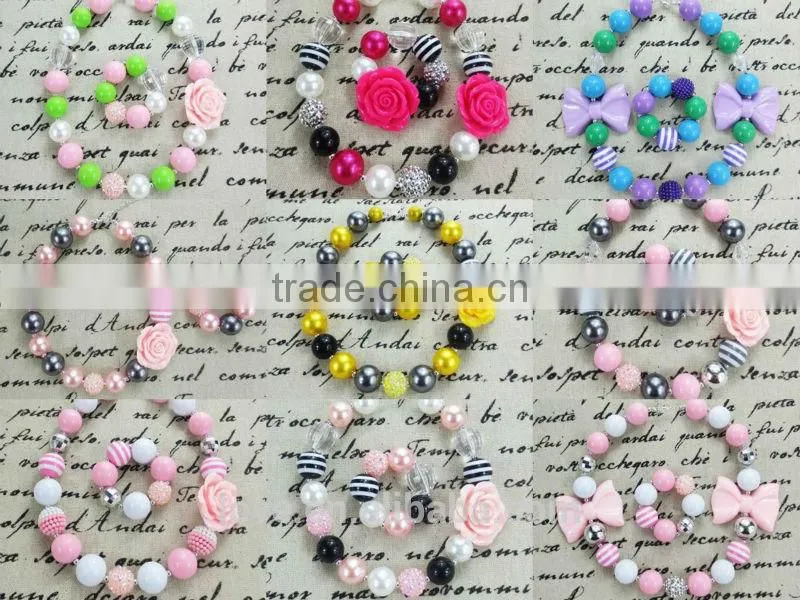 Boutique Ivory Pearl Bead CHUNKY NECKLACE and BRACELET SET Wholesale