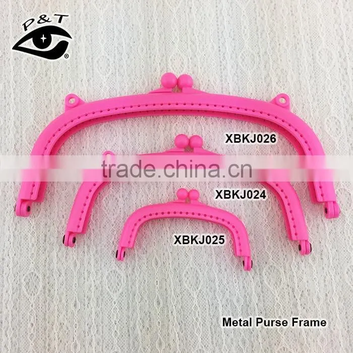 15.5cm round neon jelly color plastic purse frame neon colors frames