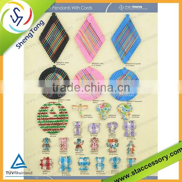 2015 new popular wooden pendant with cords