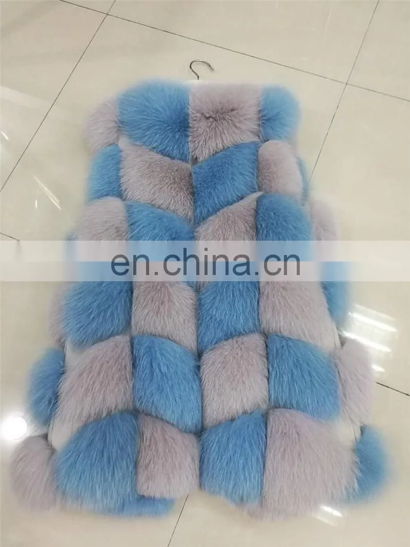 New Arrival 2015 Winter Warm Vest Fashion Women Fox Fur Vest Real Fur Coat
