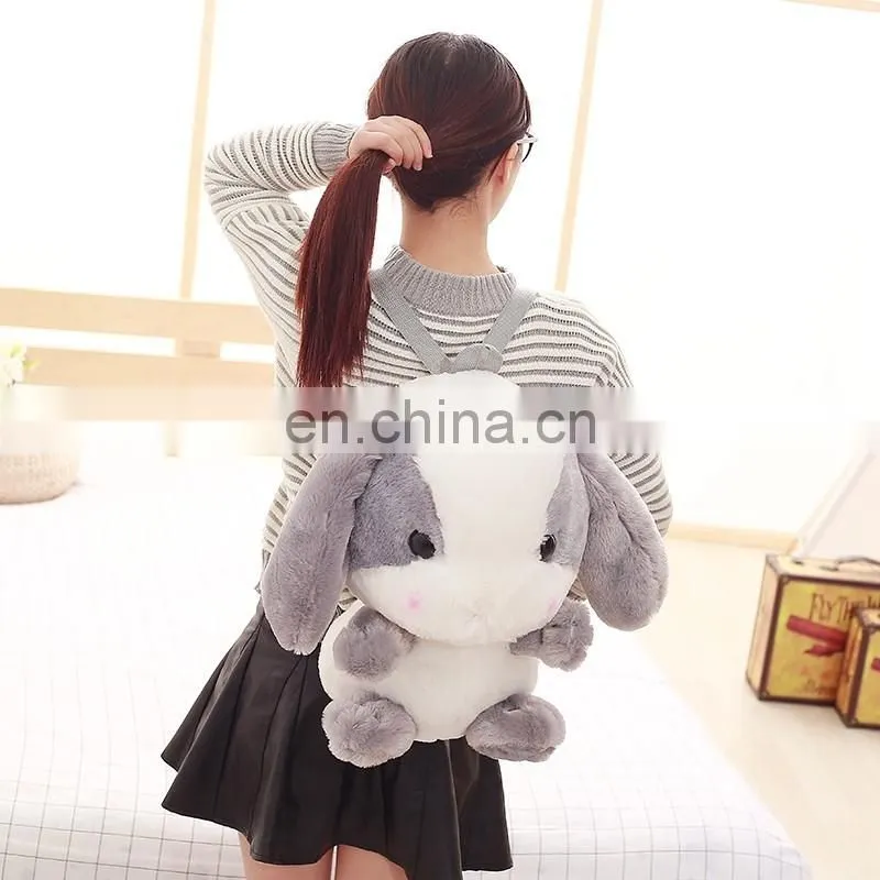 Wholesale Japanese same style girls stuffed rabbit plush toy bag stuffed packback