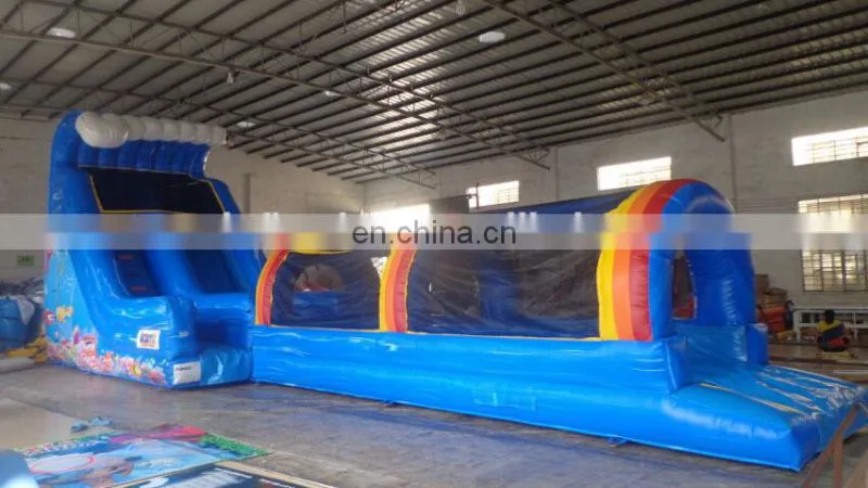 New product ocean theme giant inflatable water slide with long slideway