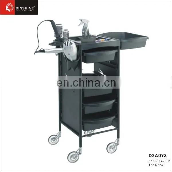 Strong metal frame salon trolley with rubber wheel