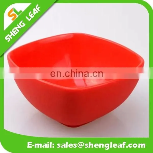 square shape various color Silicone food serving bowls