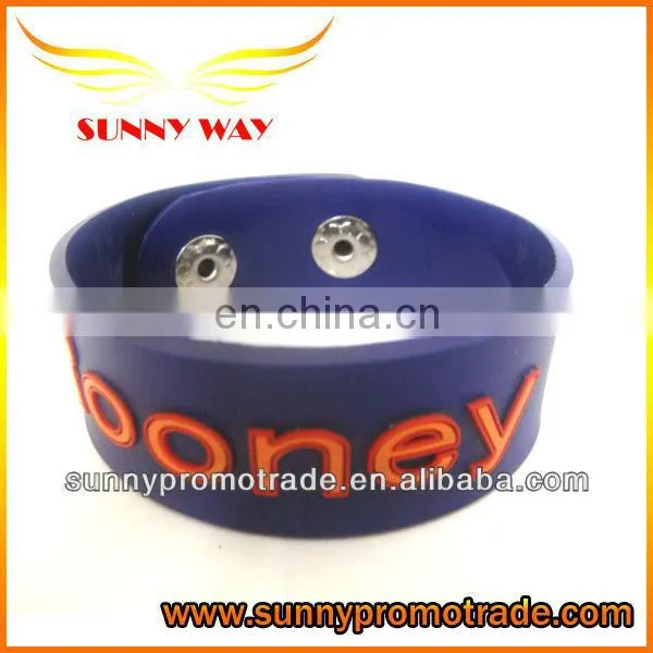 popular embossed logo soft pvc wristband