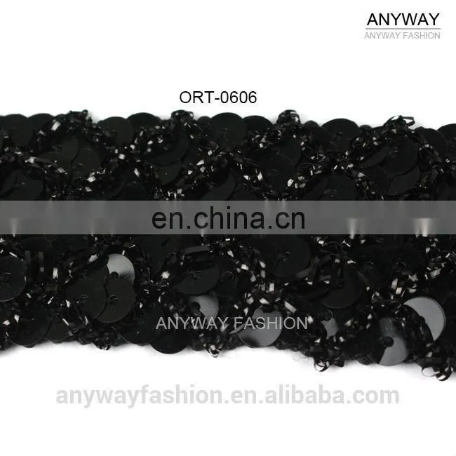 Latest decorative garment sequined ornament ribbon