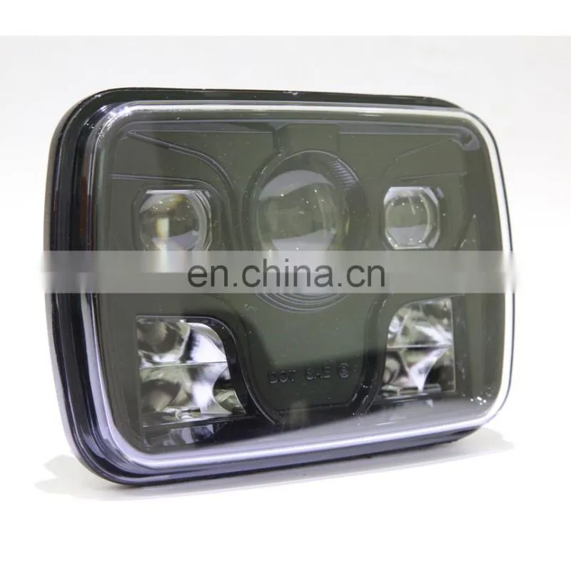 CZG-5780 2017 newest off road Hi/Lo beam 5*7 led head lamp h4 motorcycle led driving light for harley Davison forJeep wrangler