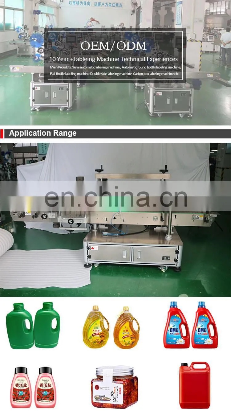 Semi Automatic Round and Flat Surface Label Applicator Square Bottle Labeling Machine